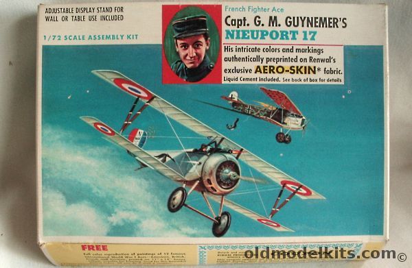 Renwal 1/72 Nieuport 17 Aeroskin Capt. G.M. Guynemer's Aircraft, 265-79 plastic model kit